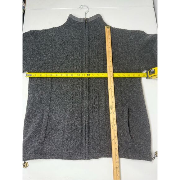 Vintage Carraig Donn Ireland Mens Pure New Wool Cable Knit Lined Cardigan Sz - Picture 8 of 12